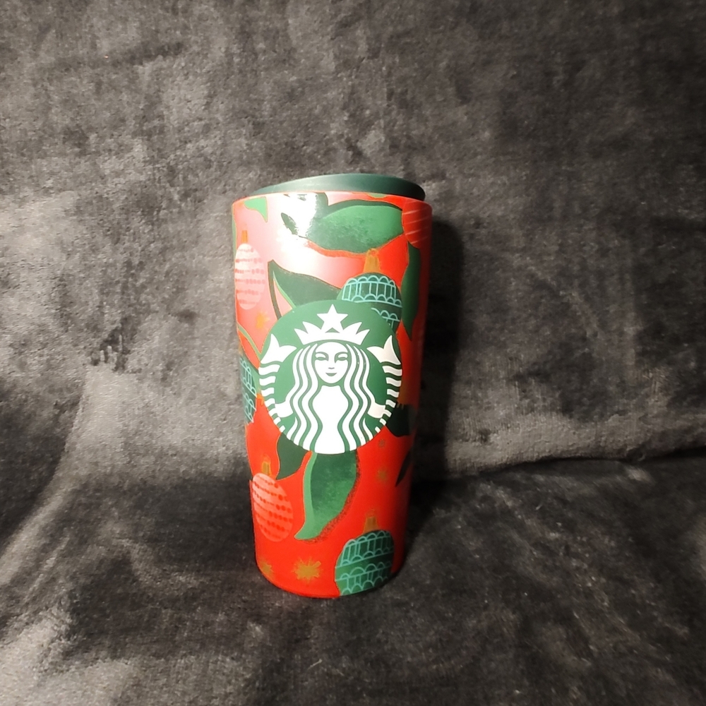 Starbucks 2019 Holiday Red Christmas Ceramic Travel Tumbler Mug *New*